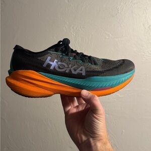 Hoka Mach X 2, Men's Black and Teal Racing Shoes